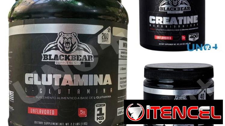 💪 LLENA TU ENTRENAMIENTO DE PODER: BCAA, GLUTAMINA Y CREATINA BLACKBEAR 🐻⚡
