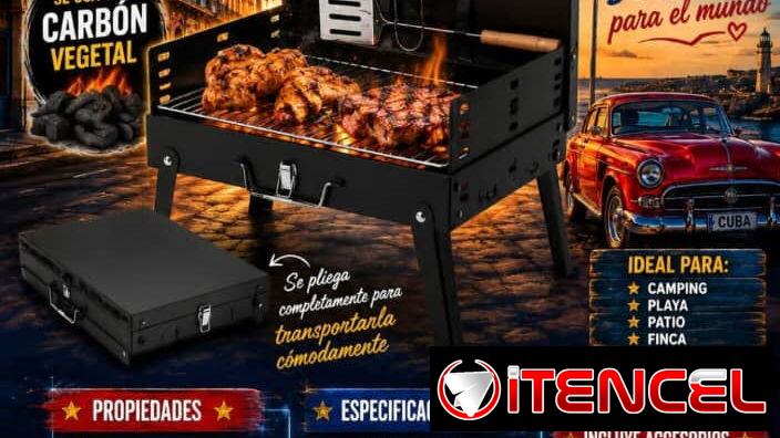 Parrilla Portable plegable de carbón
