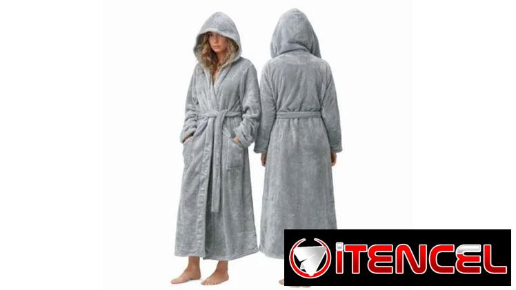 ALBORNOZ UNISEX AFELPADO CON CAPUCHA