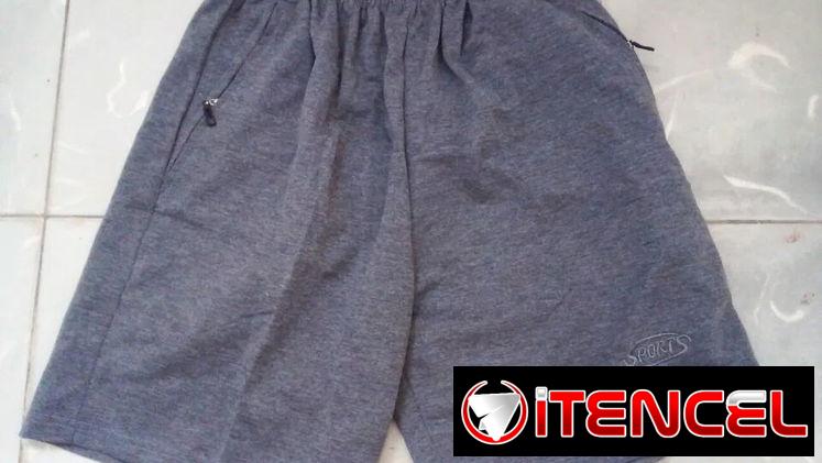 Short de hombre gris oscuro nuevo. Bolsillos con zipper. Tela de punto gruesa de calidad. Cintura ajustable