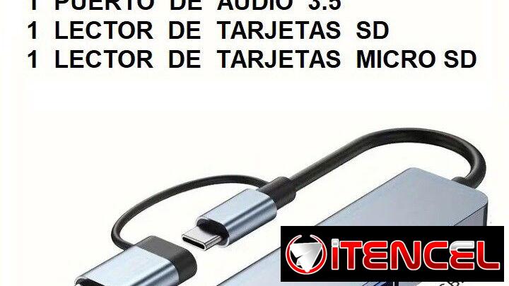 REGLETA USB Y PUERTO C DE 8 PUERTOS