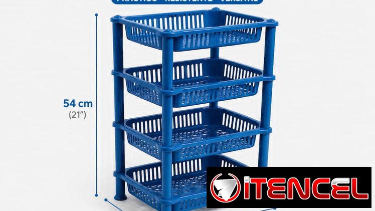 🧺 Organizador Multiuso de 4 Niveles — $15 USD  Ligero, resistente y fácil de colocar en cualquier rincón del hogar.