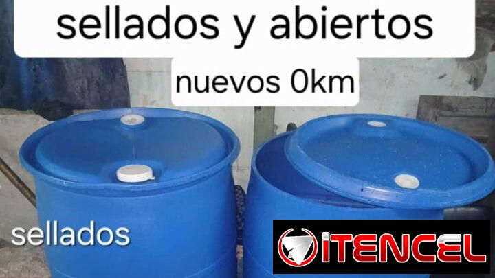 💦tankes plásticos 55 galones / 210 lt cellados y abiertos 27 mil