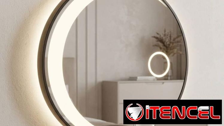 Espejos con luz led circular