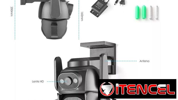 Doble camara de seguridad con alarma y sensor de movimiento