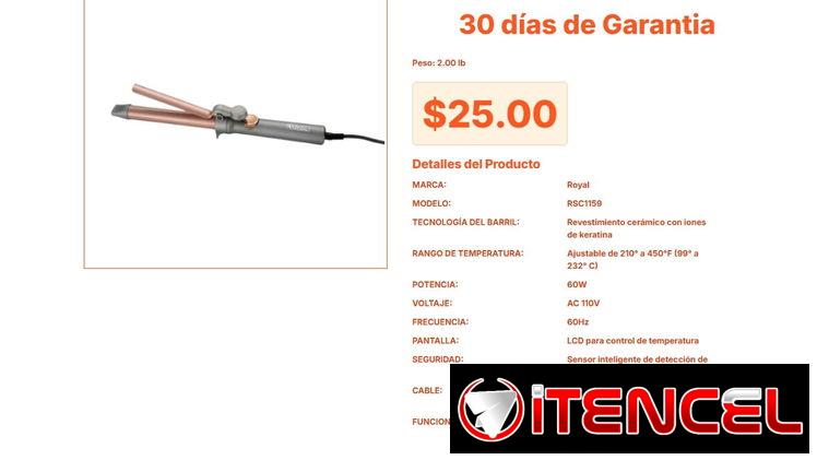 Rizador de Cabello Royal 450°F con Tecnología 2-en-1 y Sensor Pro VPT#-0270