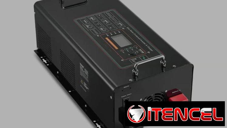 Inversor Cargador VEVOR 5000W 15000W Pico Baja Frecuencia 24V a 120V Onda Pura Con Control Remoto Off Grid Negro Cod:Eco
