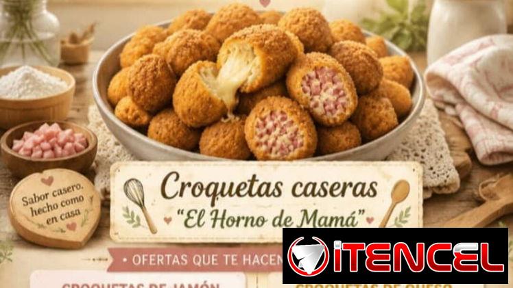 Croquetas de Pollo, Jamón, Queso. Bolitas de queso, Bolitas de Queso y Jamón.