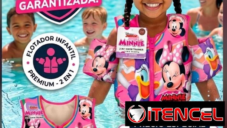 🌊 FLOTADOR PARA NIÑAS 🇺🇲 ORIGINAL 👇33-45 libras💓Diseño de Minnie