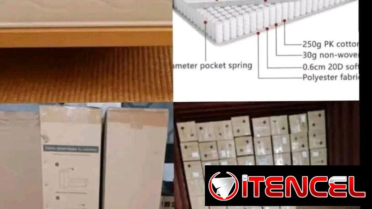 Colchones importados originales sellados al vacio de muelles y esponja con pareja de almohadas