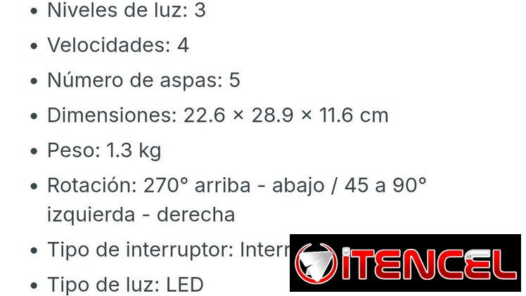 Ventilador recargable portátil 20000 mA. Nuevo en caja. Vedado