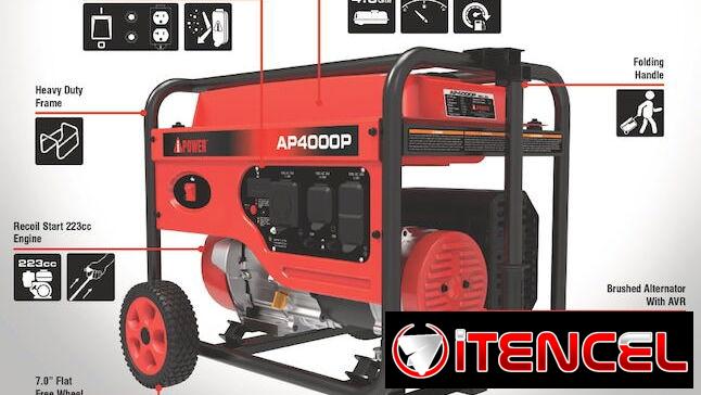 Planta Generador Eléctrico 4000W / 14 horas de funcionamiento continuo a carga media / Tanque 4 galones / 55654055