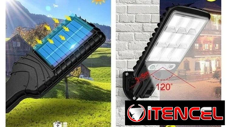 Lámpara solar para exteriores con sensor de movimiento, 4 modos, impermeable IP65. Nueva en su caja!