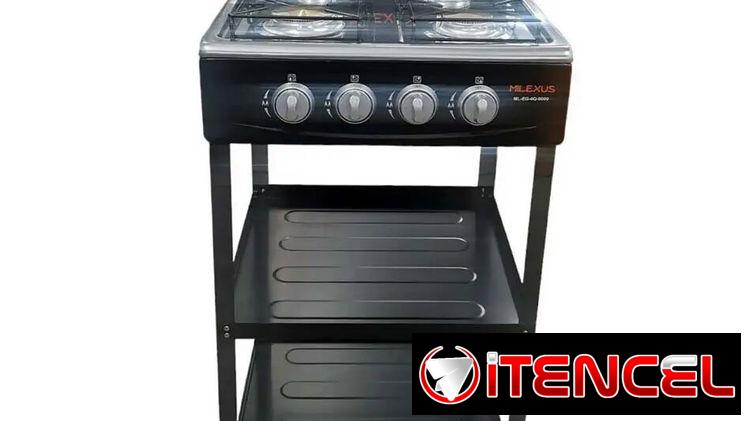 Cocina de gas con estantes y 4 hornillas MILEXUS. Producto con factura y garantía que usted estrena