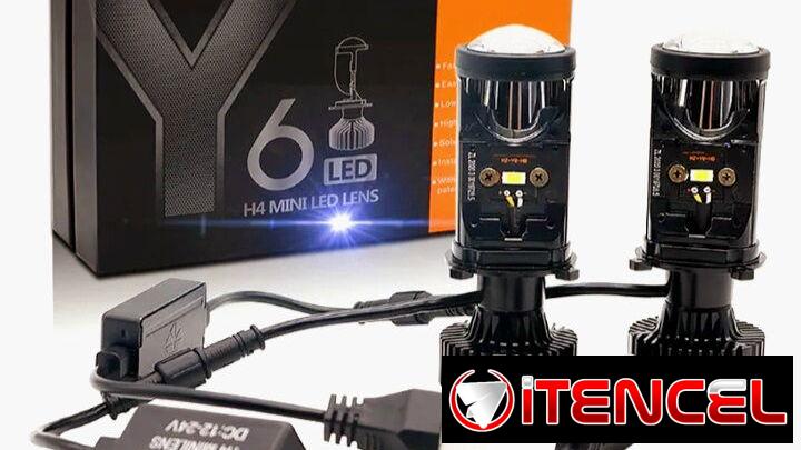 👉BOMBILLOS LED H4 CON LUPA PARA AUTOS Y MOTOS