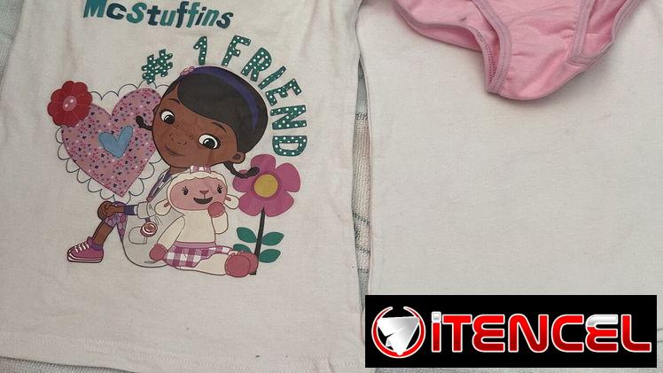 juego de camiseta y blúmer de niña talla 2/4/6