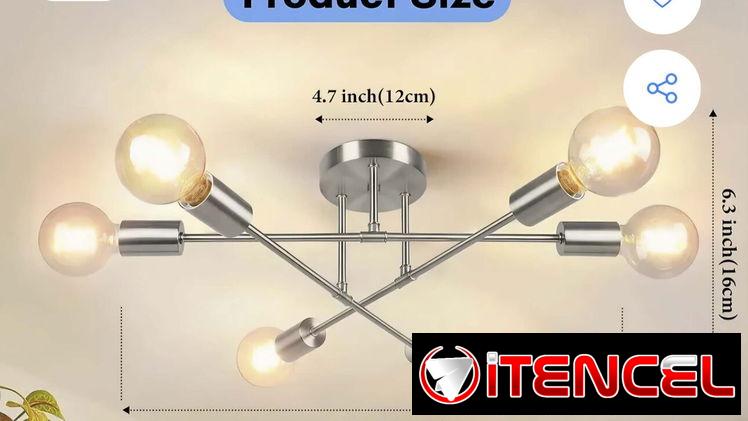 Lamparas de techo plateadas. Nuevas en su caja