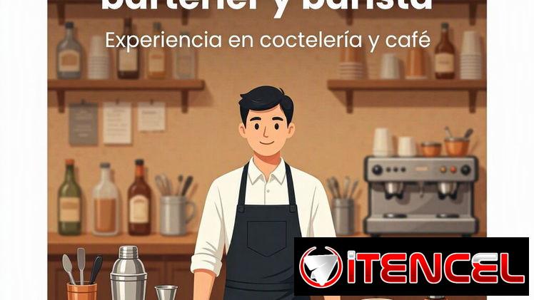 🔎 BUSCO EMPLEO – BARTENDER Y BARISTA  Mi nombre es Julio Hernández Pulido y estoy en busca de una oportunidad laboral c