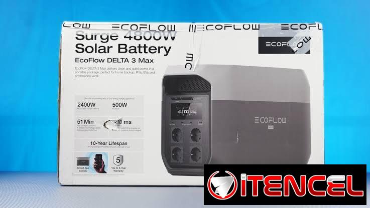 EcoFlow DELTA 3 Max Con 2048Wh, 2400W – Pico 4800W, Carga Rápida Estación de Energía mensajeria incluida precio 1350