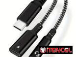 Vendo adaptador triple  (Tipo C Macho/Doble Salida Hembra (Audio 3.5 y Tipo C)