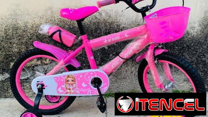 Bicicletas medida 16 con casco ,pomo de agua y cesta en la bici  de varios colores para niños y niñas nuevas en su caja