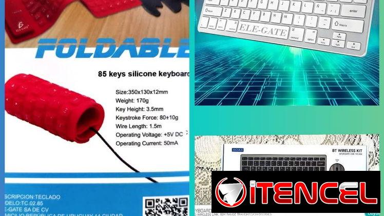 Teclados y mauses inalámbricos de diversos tamaños