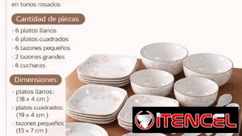 ‼️Juego de vajilla de porcelana, factura de compra ‼️
