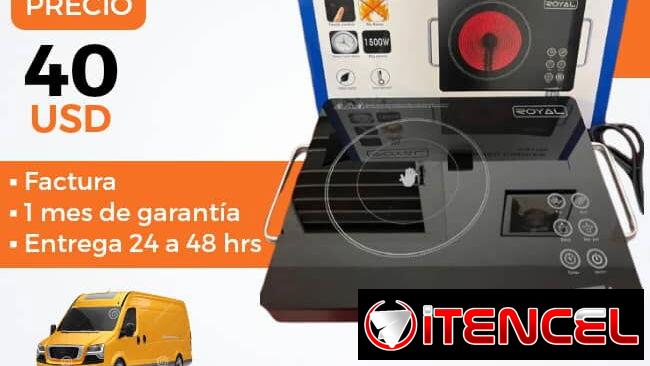 Cocina infrarroja marca Royal de 1500 watt