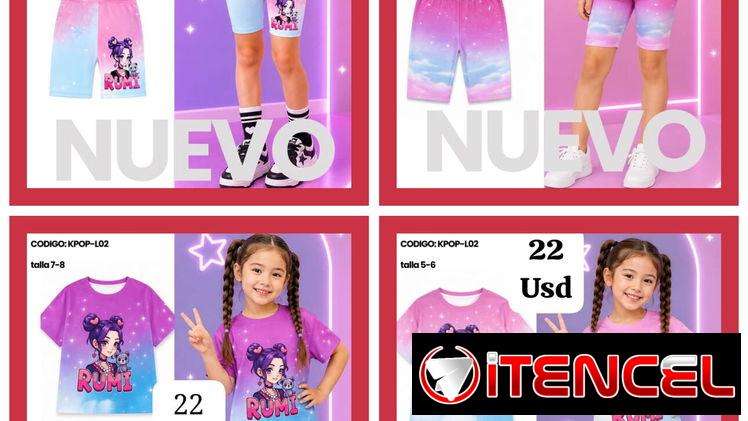 Conjunto para niña con temática de las kpop