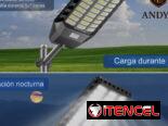 Lámpara solar grande y chiquitas. Para patios, fincas y otros exteriores. Con mando y sensor de movimiento.