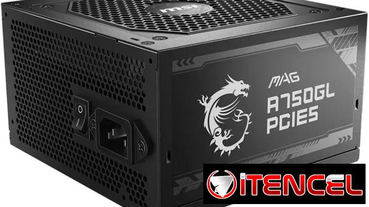 140usd MSI MAG A750GL PCIE 5 y ATX 3.0 80 Plus Gold Fuente de alimentación para juegos – Modular completo