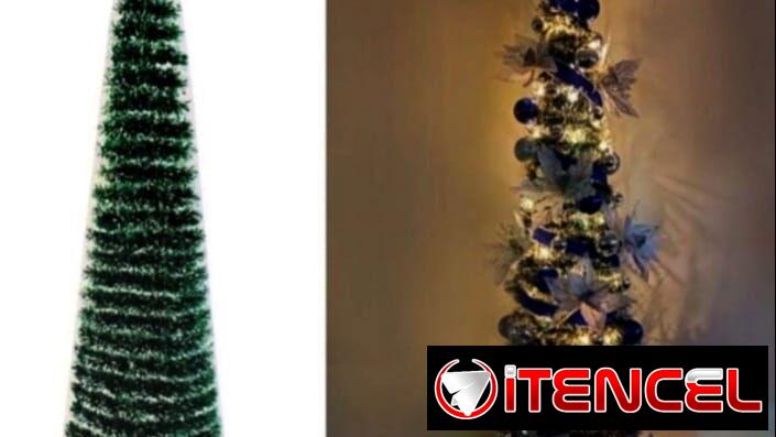 Arbolito decorativo con guirnaldas