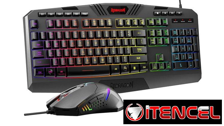 Combo Gaming Redragon S101 Teclado + Mouse RGB USB con Reposamuñecas