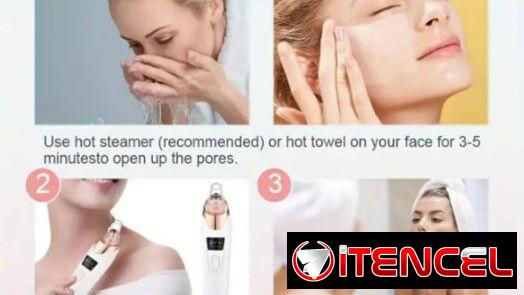 Limpiador de poros faciales, recargable por USB, con 5 sondas, solución de limpieza de poros Blackhead Porevacuum