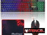 BlueFinger Combo Gamer RGB Teclado Retroiluminado + Mouse Gaming LED + Alfombrilla USB para PC y Laptop