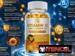 Frasco d 120 cápsulas de: Vitamina C, D3 y Zinc