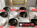 Lavamanos. Blancos , Negros.  Redondo y cuadrado
