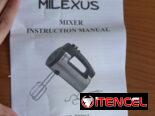 MEZCLADORA DE MANO ELÉCTRICA MILEXUS (ML-BHM62), ENTREGA DE FACTURA. VARIEDAD DE ELECTRODOMÉSTICOS, TECNOLOGÍA, ETC