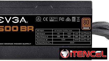 Fuente EVGA 600 BP certificada 80 plus bronce