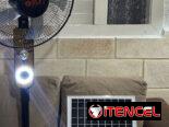 Ventilador Solar de Pie de 16″ (6 Velocidades y Extras)