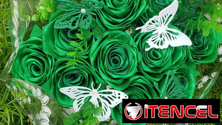 FLORES ETERNAS DE CINTAS DE SATIN