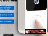 Cámara de Timbre Inteligente Inalámbrica con Comunicación Bidireccional, Visión Nocturna HD Wi-Fi, Monitoreo Remoto por