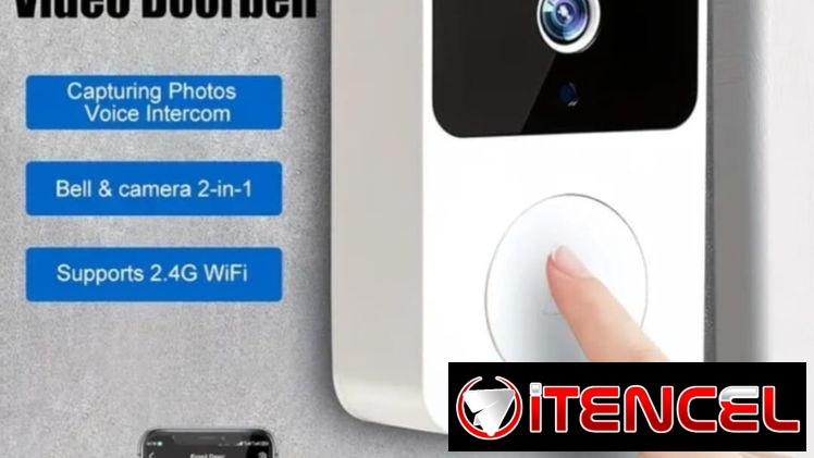 Cámara de Timbre Inteligente Inalámbrica con Comunicación Bidireccional, Visión Nocturna HD Wi-Fi, Monitoreo Remoto por