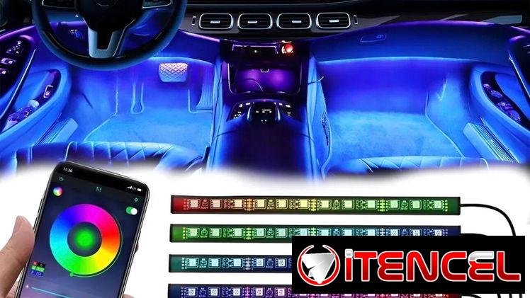 Tiras led para autos RGB .  12 USD