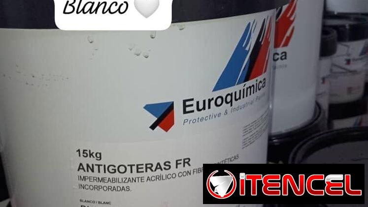 Impermeables transitable antigoteras euroquimica 15 litros con fibras incorporadas no necesita mallas importada de Españ