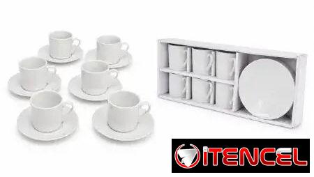 TAZAS DE CAFÉ 6 PCS BLANCAS  $8.00