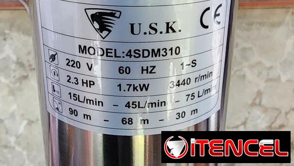 BOMBA DE AGUA SUMERGIBLE U.S.K 2.3 HP, ENTREGA DE FACTURA. VARIEDAD DE ELECTRODOMÉSTICOS, ÚTILES DEL HOGAR, ETC