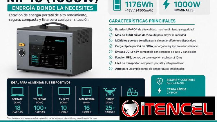 Estaciones de energía ecoflow delta 2, delta pro, Gnercell y Marsriva