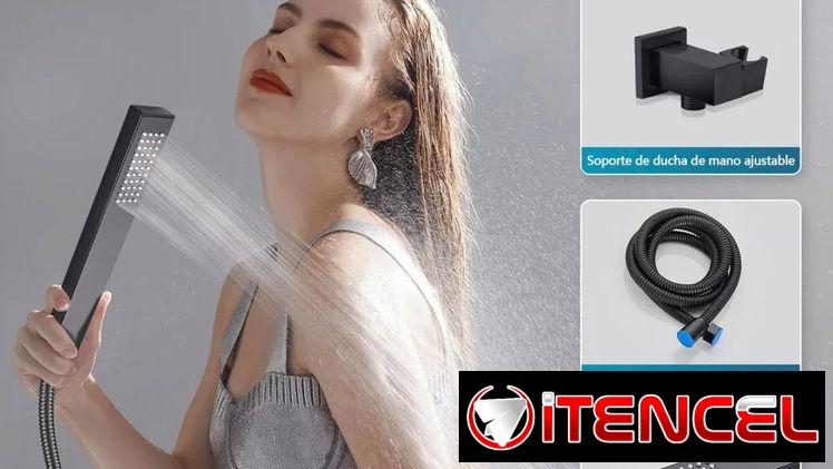 Ducha cuadrada diseño moderno color negro . 140 USD