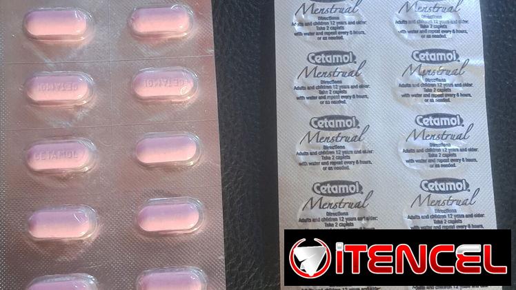 Tabletas Cetamol para el dolor menstrual